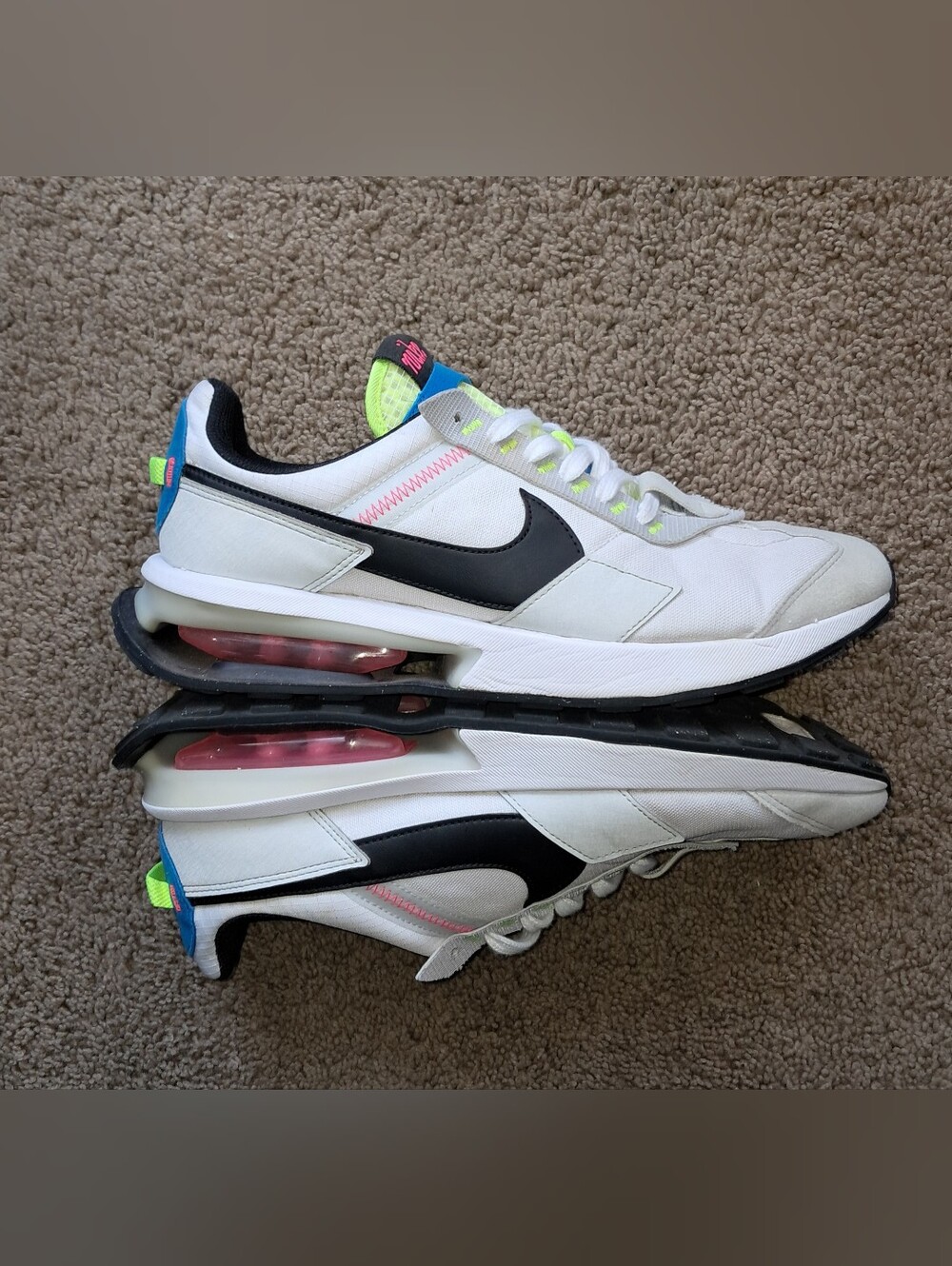 Nike Air Max Pre Day Shoes Men's 11 White Pure Platinum Volt Sneakers DZ4399-100
